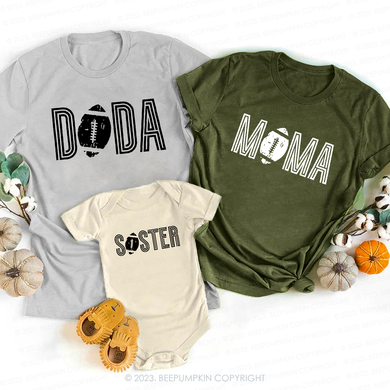 Personalized Football Family Matching Birthday Shirts