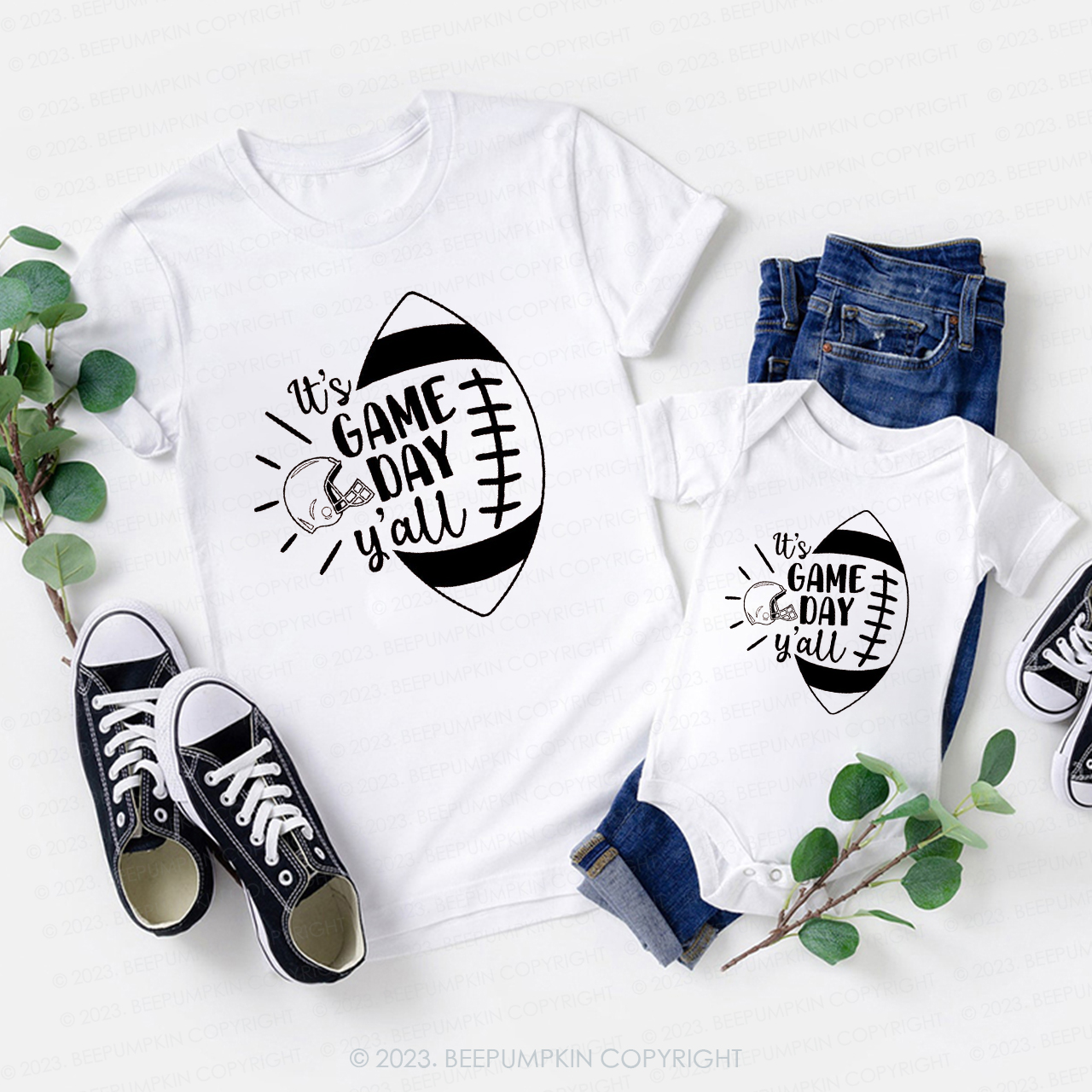 Game Day Y'all  Family Matching Support Shirts 