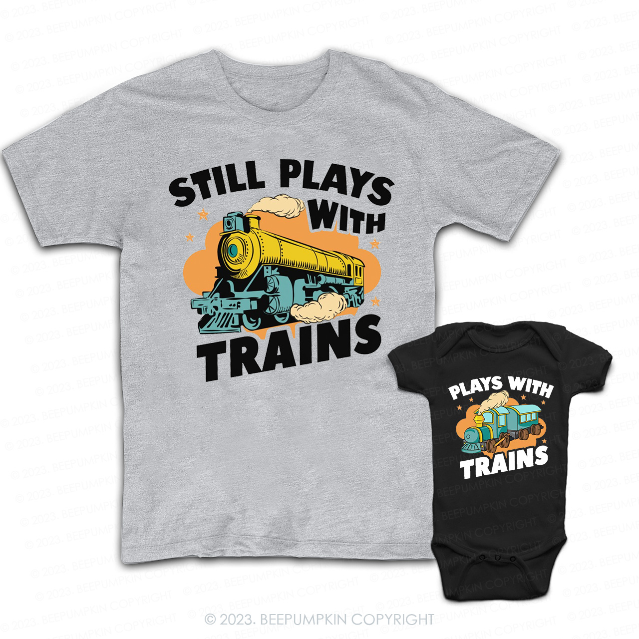 Daddy & Me Matching T-Shirts – Plays With Trains