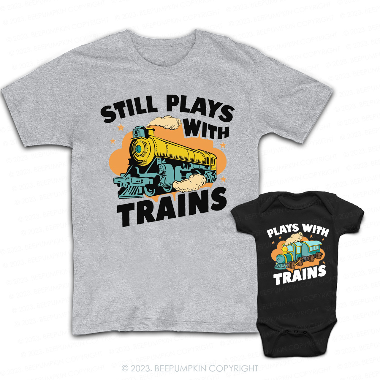 Daddy & Me Matching T-Shirts – Plays With Trains