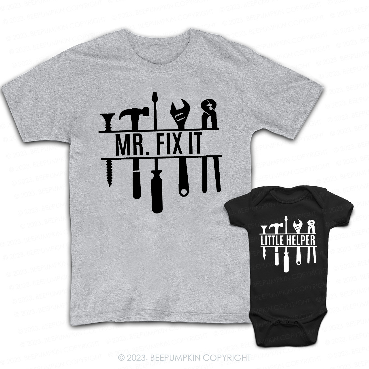 Dad & Me Matching T-Shirts �C Mr. Fix It / Little Helper