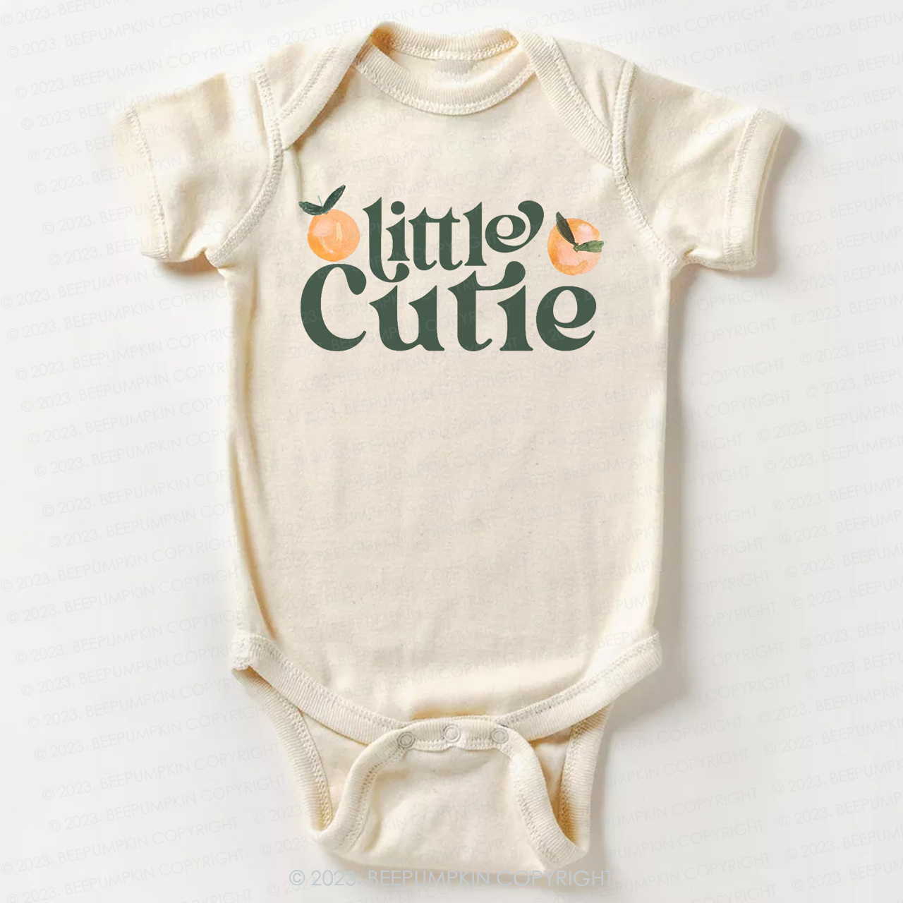 Little Cutie Retro Orange Bodysuit For Baby