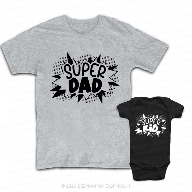 Dad & Me Matching T-Shirts –Super Dad And Kid
