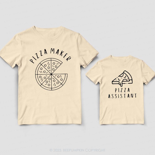 Dad & Me Matching T-Shirts ?CPizza And Slice