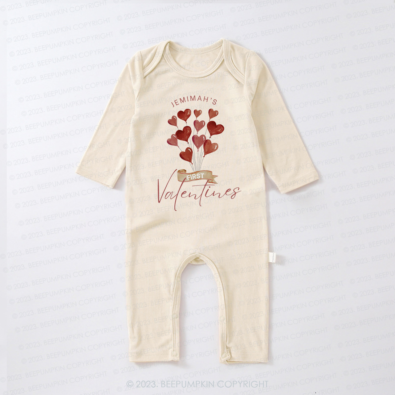 Personalized Baby's First Valentine's Day Soft Rompers