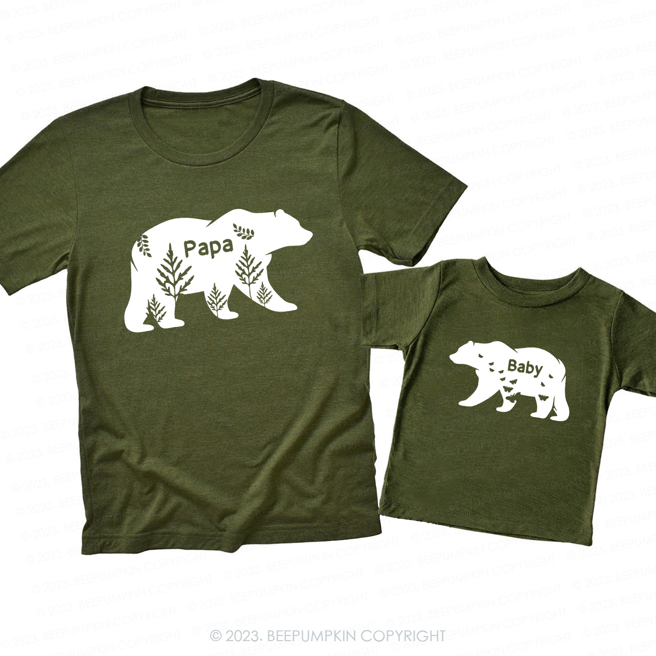 Dad & Me Matching T-Shirts �CPapa Bear Baby Bear