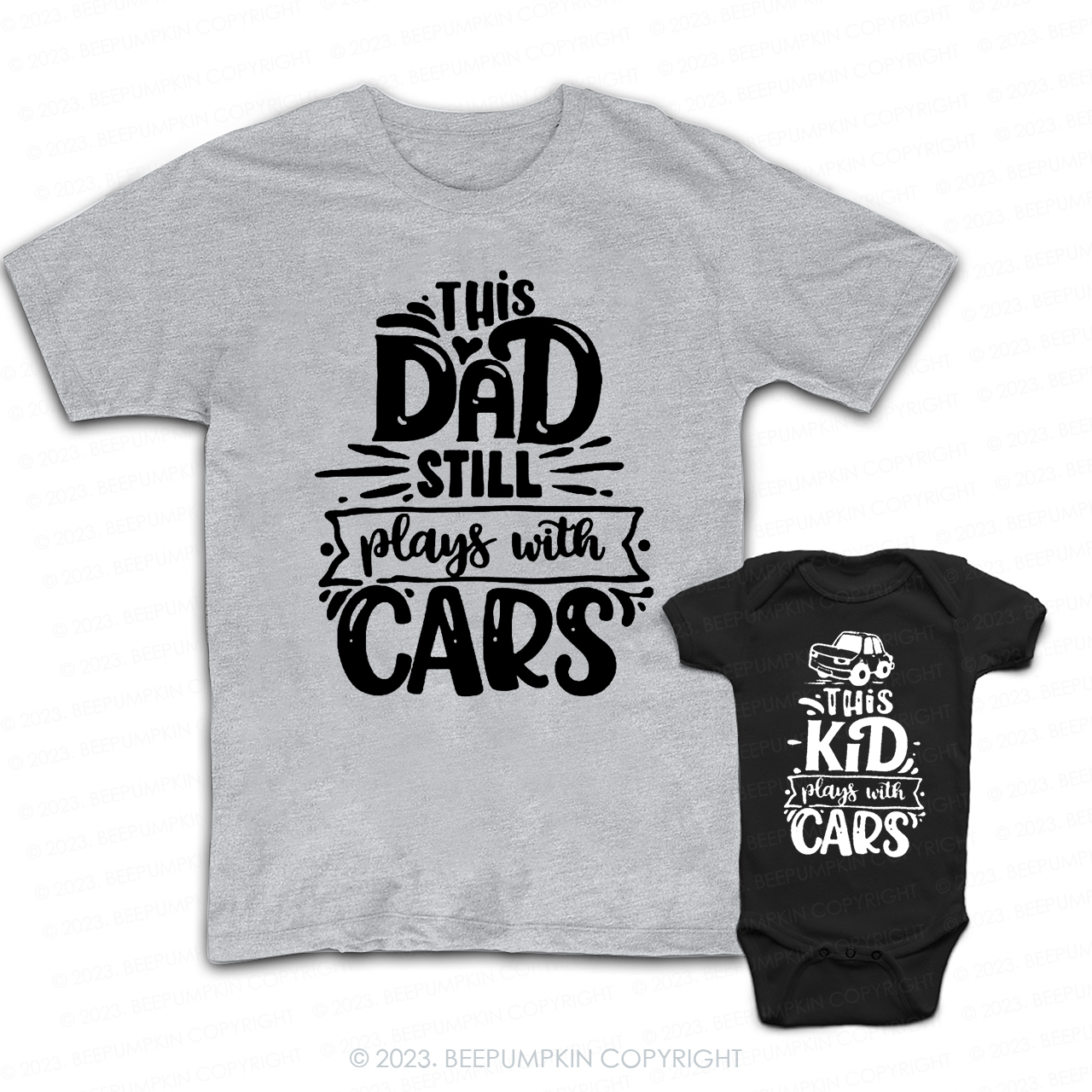 Play With Cars Dad & Me Matching T-Shirts