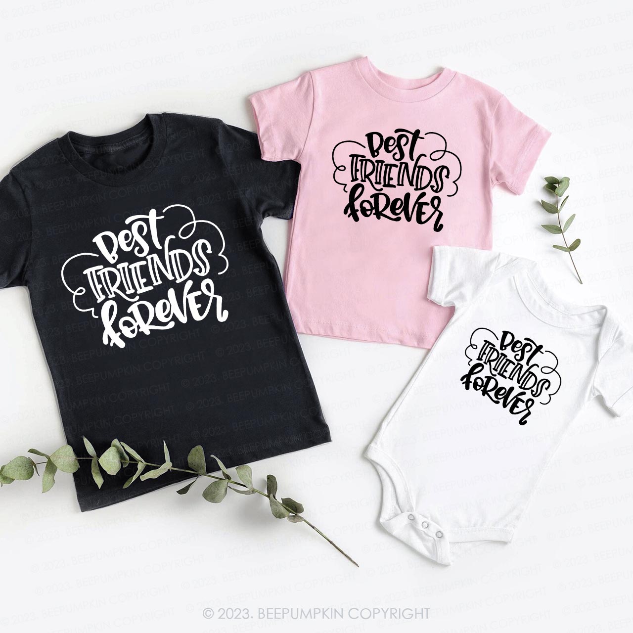 Best Friends Forever Matching Sibling T-Shirts
