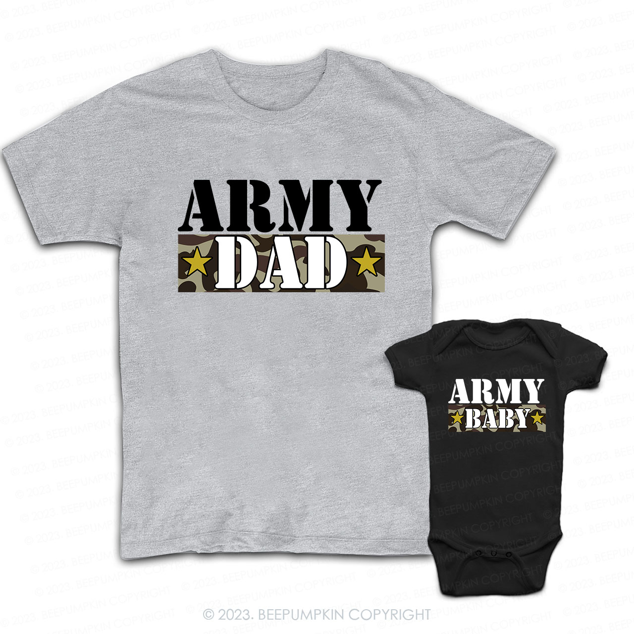 Army Dad And Army Baby Dad & Me Matching T-Shirts