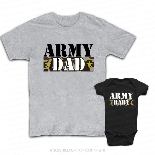 Army Dad And Army Baby Dad & Me Matching T-Shirts