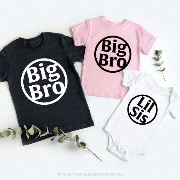 Sis And Bro Matching Sibling T-Shirts