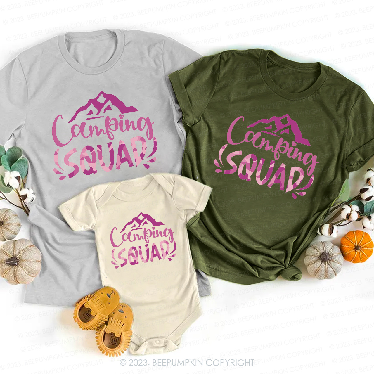 Camping Squad Mountains Family Matching Shirts