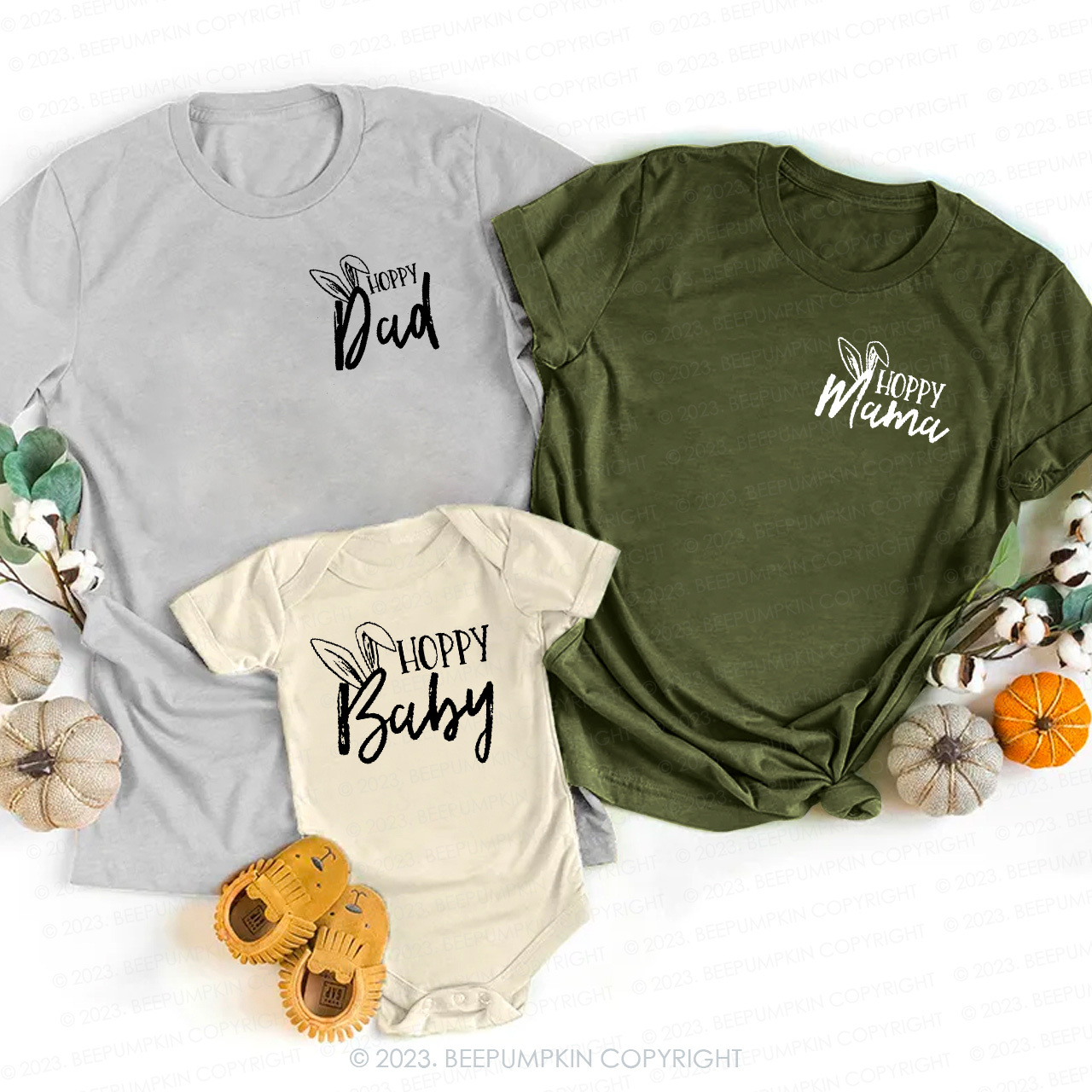 Hoppy Bunny Ears Family Matching Shirts
