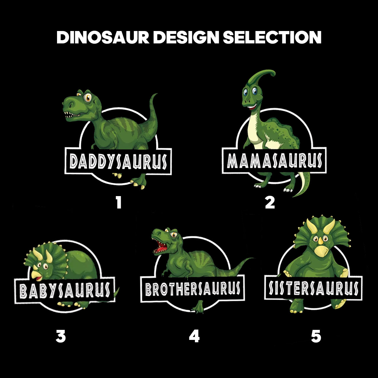 Dinosaur Party Family Matching Shirts