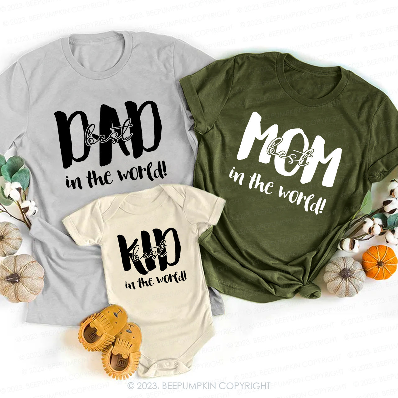 Best Mom Dad And Kid Ever Family Matching Shirts