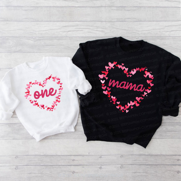 Flower Wreath Little Sweetheart Matching Sweatshirts