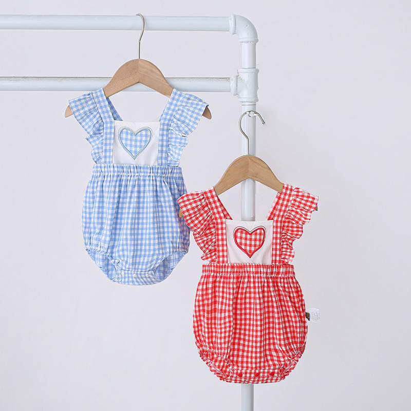 Love Plaid Valentine's Day Baby Coming Home Bodysuit