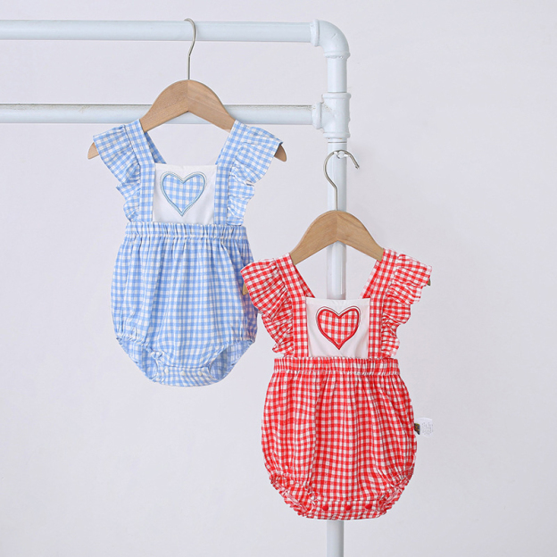 Love Plaid Valentine's Day Baby Coming Home Bodysuit
