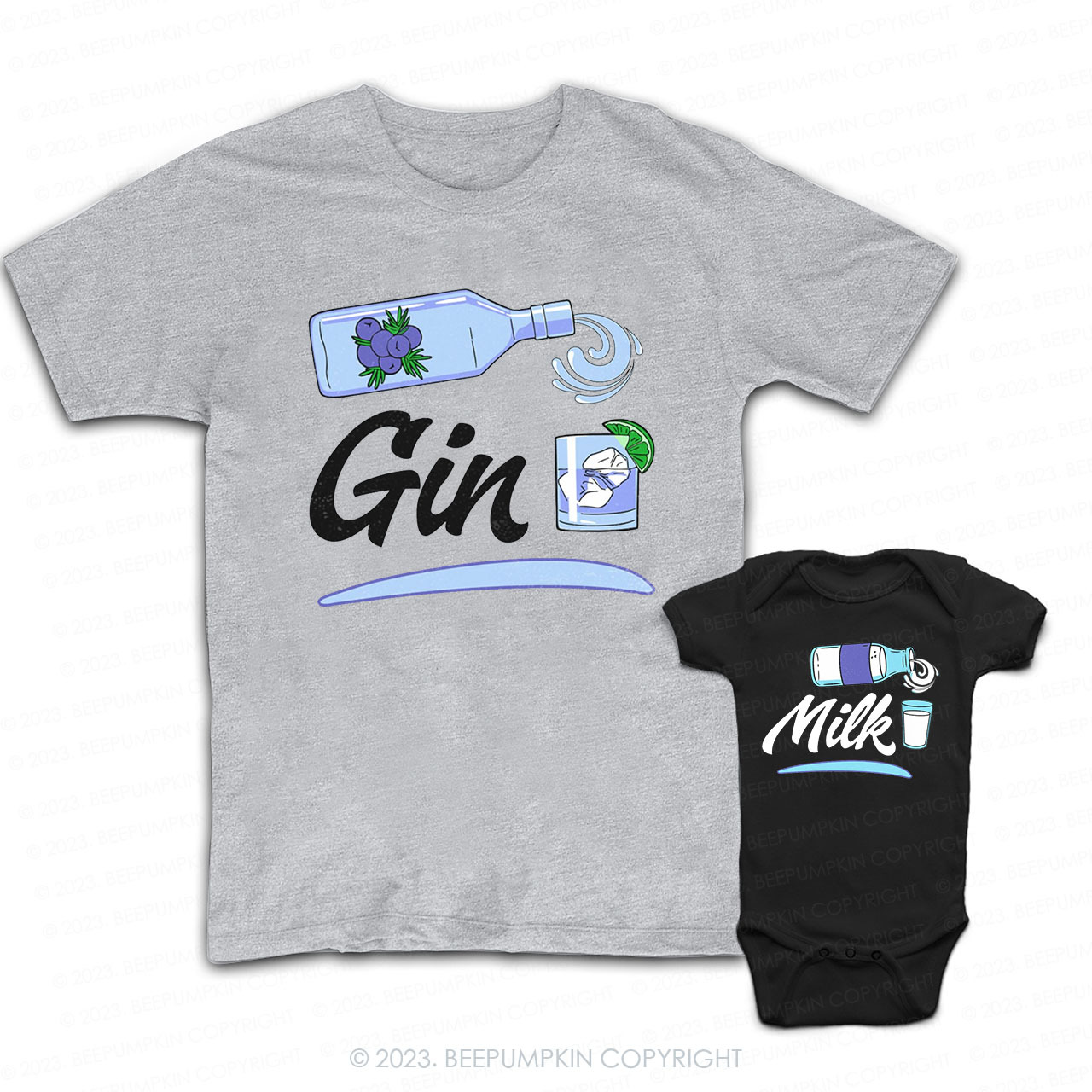 Gin And Milk Dad & Me Matching T-Shirts