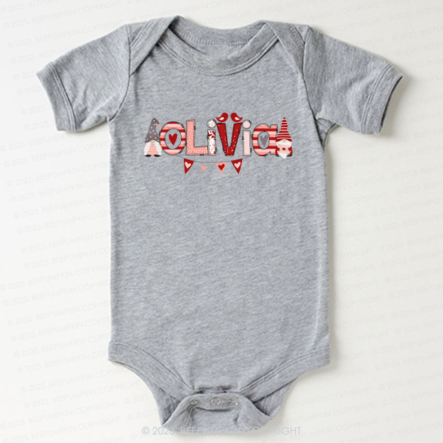 ABCDE Valentine's Day Alphabet Bodysuit For Baby