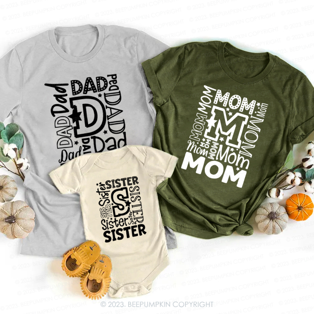 Funny Piece Family Name Matching Shirts