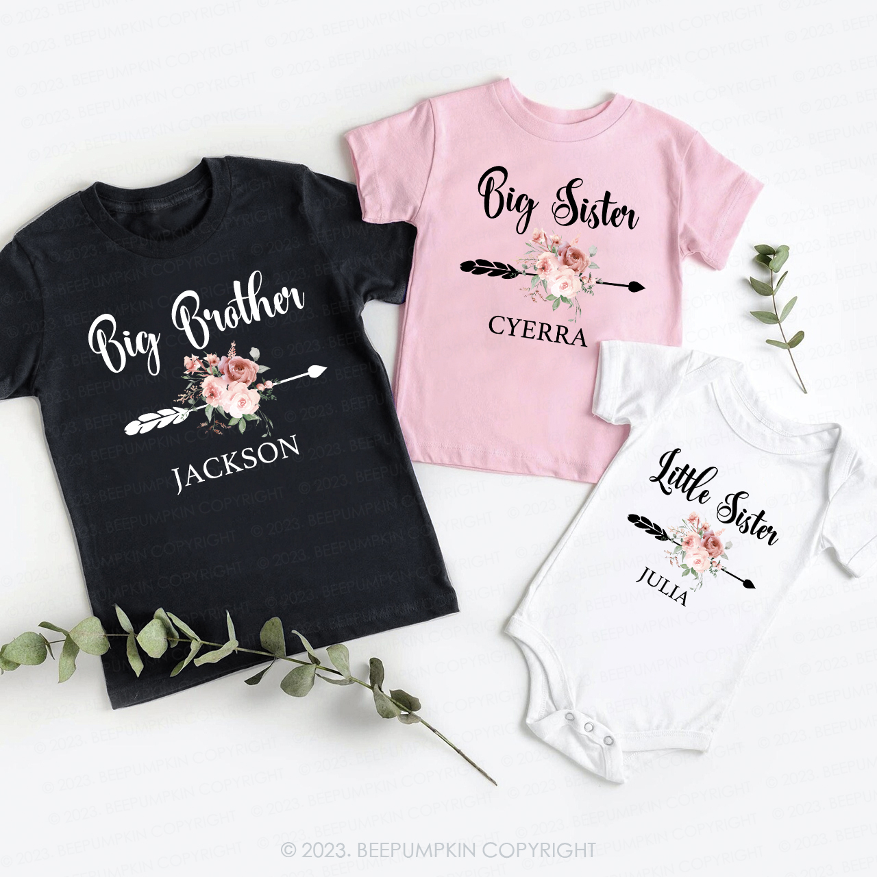 Big Sister Little Sister Matching Sibling Shirts Sale-Beepumpkin™