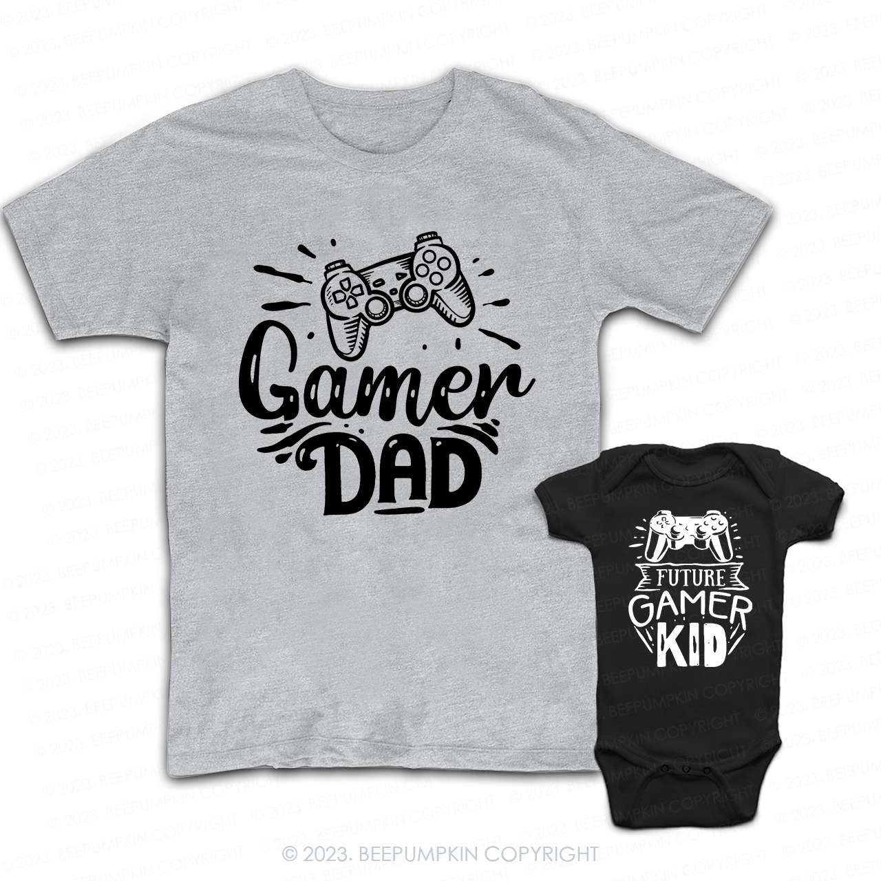 Gamer Dad & Future Gaming Kid Dad & Me Matching T-Shirts