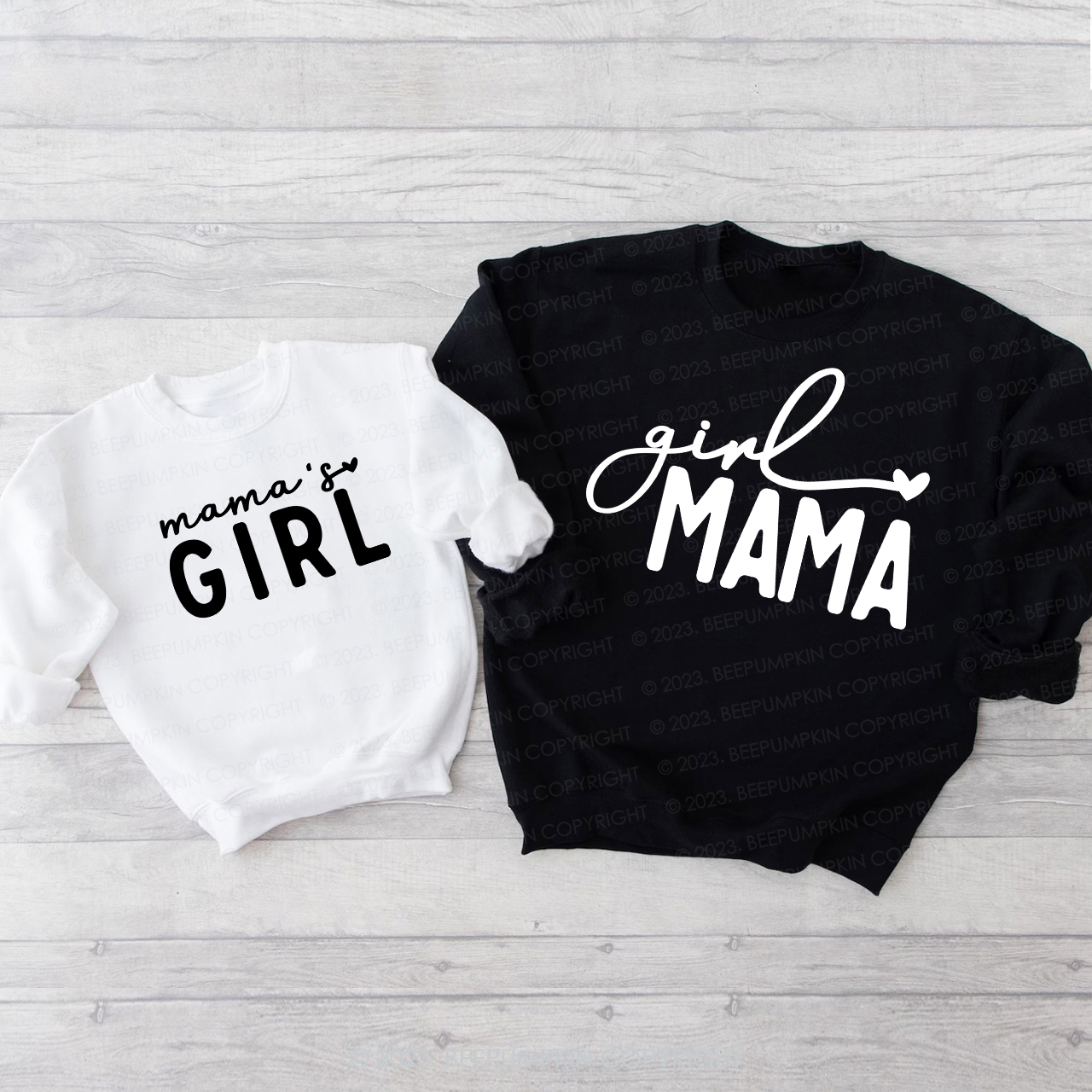 Girl Mama and Mama's Girl Matching Valentine's Day Gift Sweatshirts