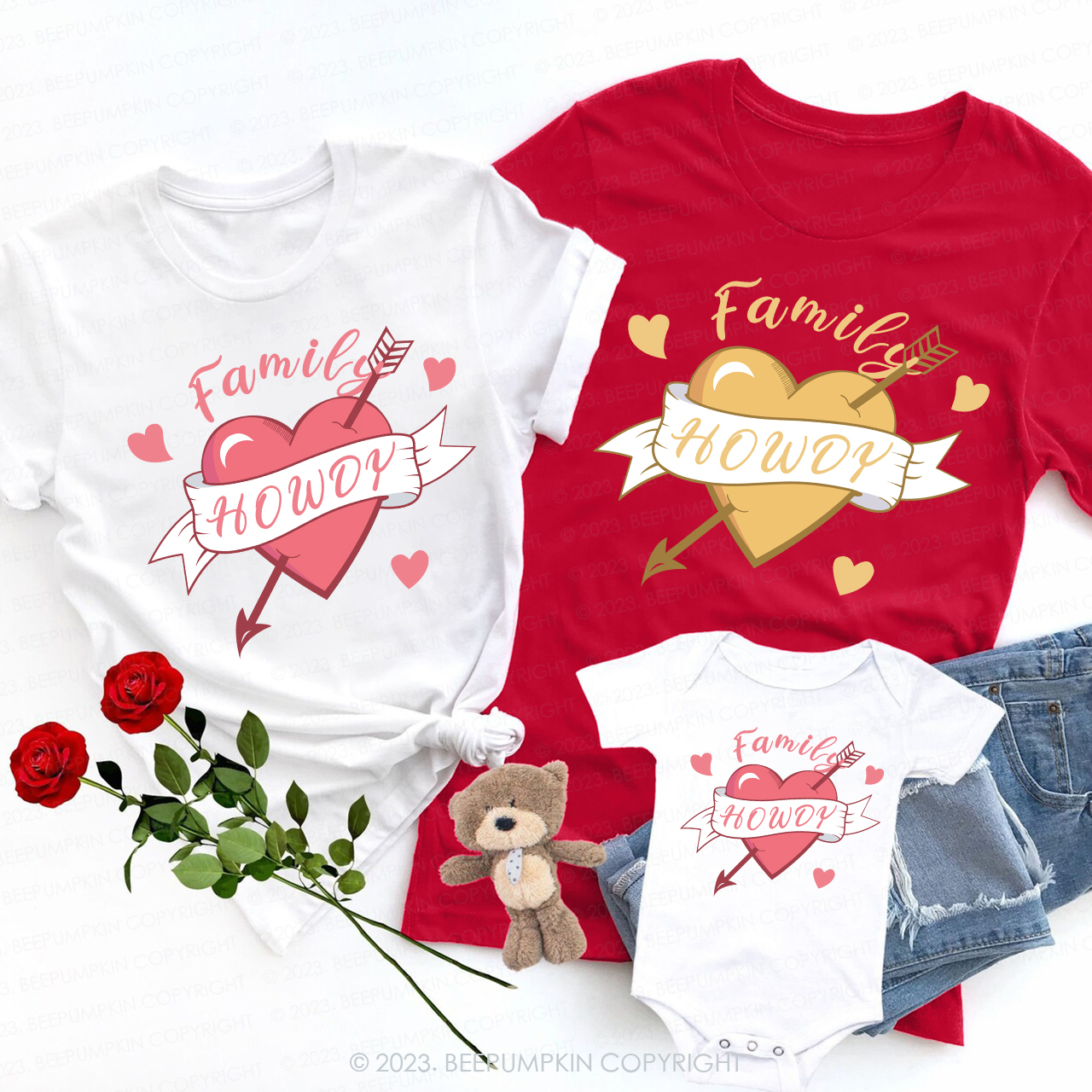 Howdy Sweet Candy Love Valentine Party Matching Shirts