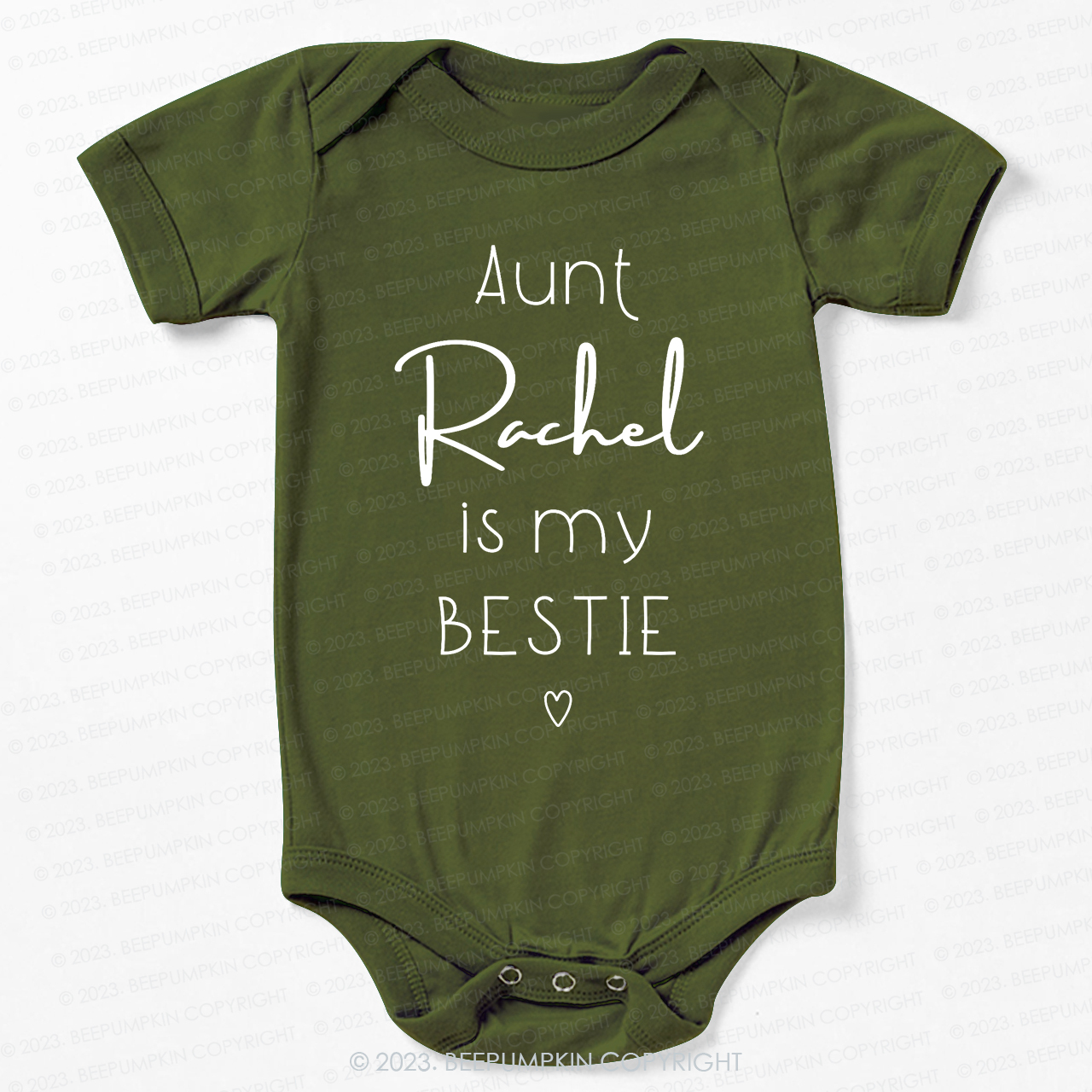 Personalized Brand Funny Aunt's Bestie Bodysuit For Baby