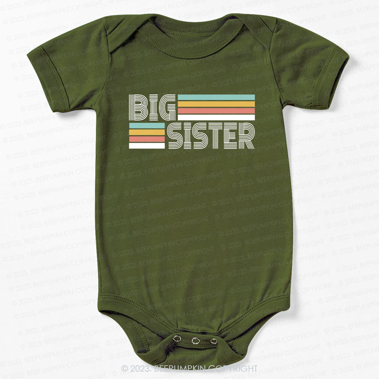 Retro Big Sister Vintage Natural Bodysuit For Baby