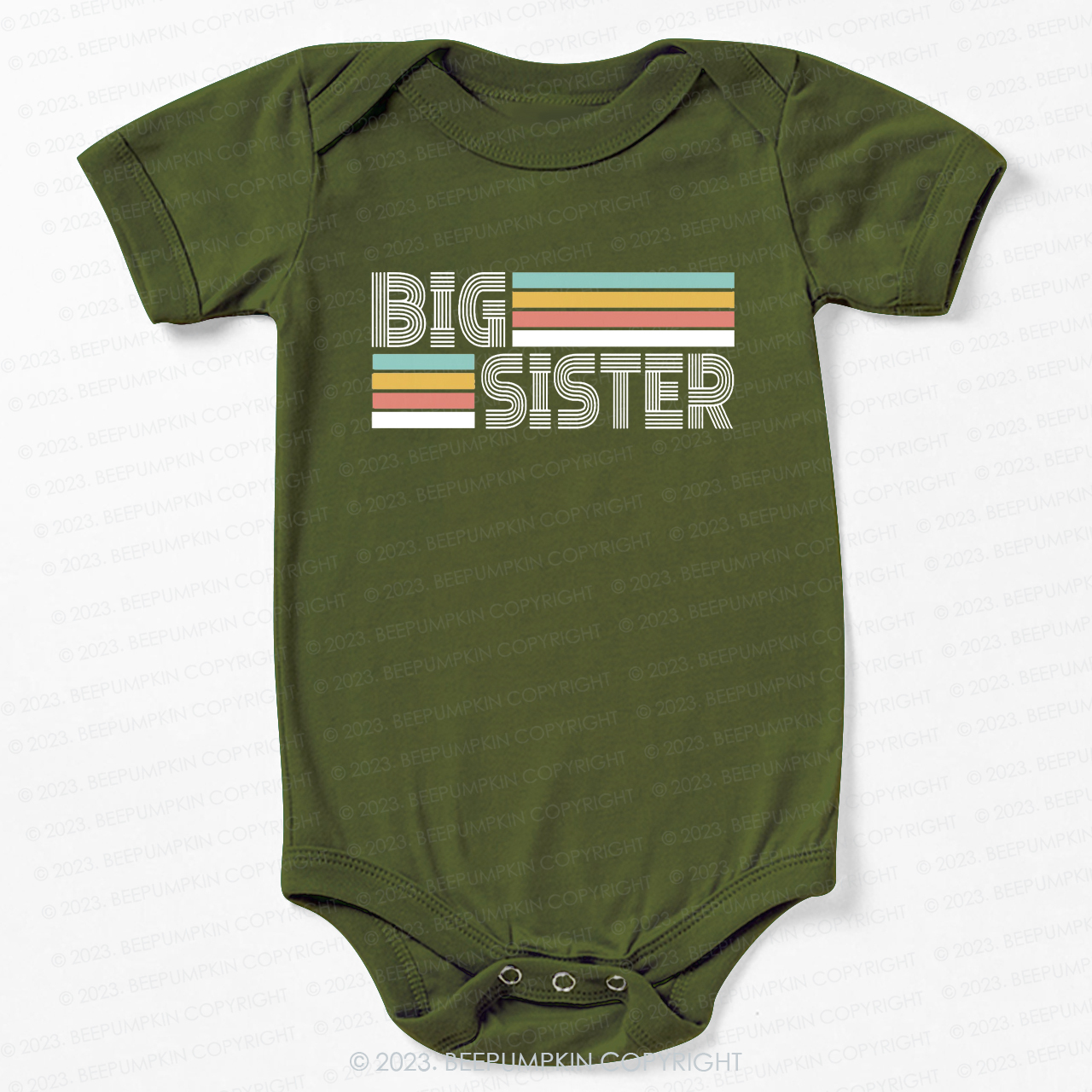 Retro Big Sister Vintage Natural Bodysuit For Baby