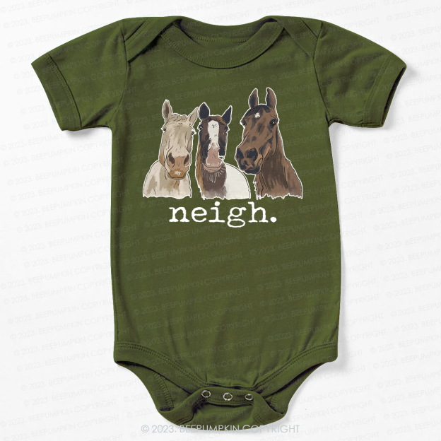 Neigh Horse Farm Bodysuit For Baby