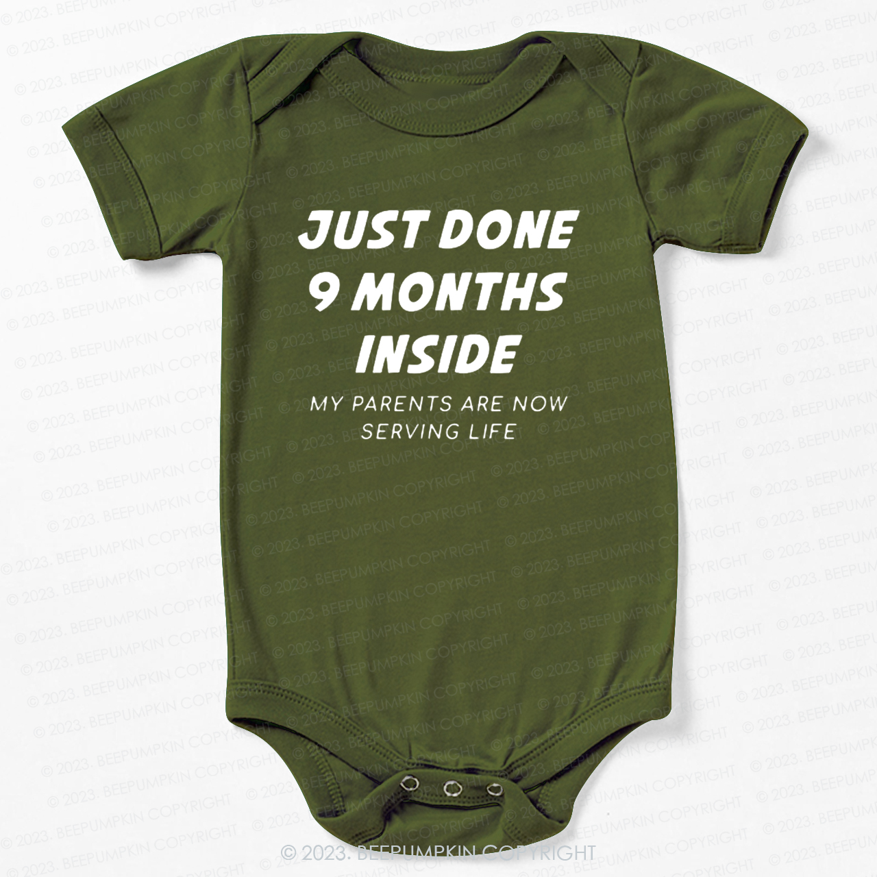 Just Done 9 Months Inside  Bodysuit For Baby