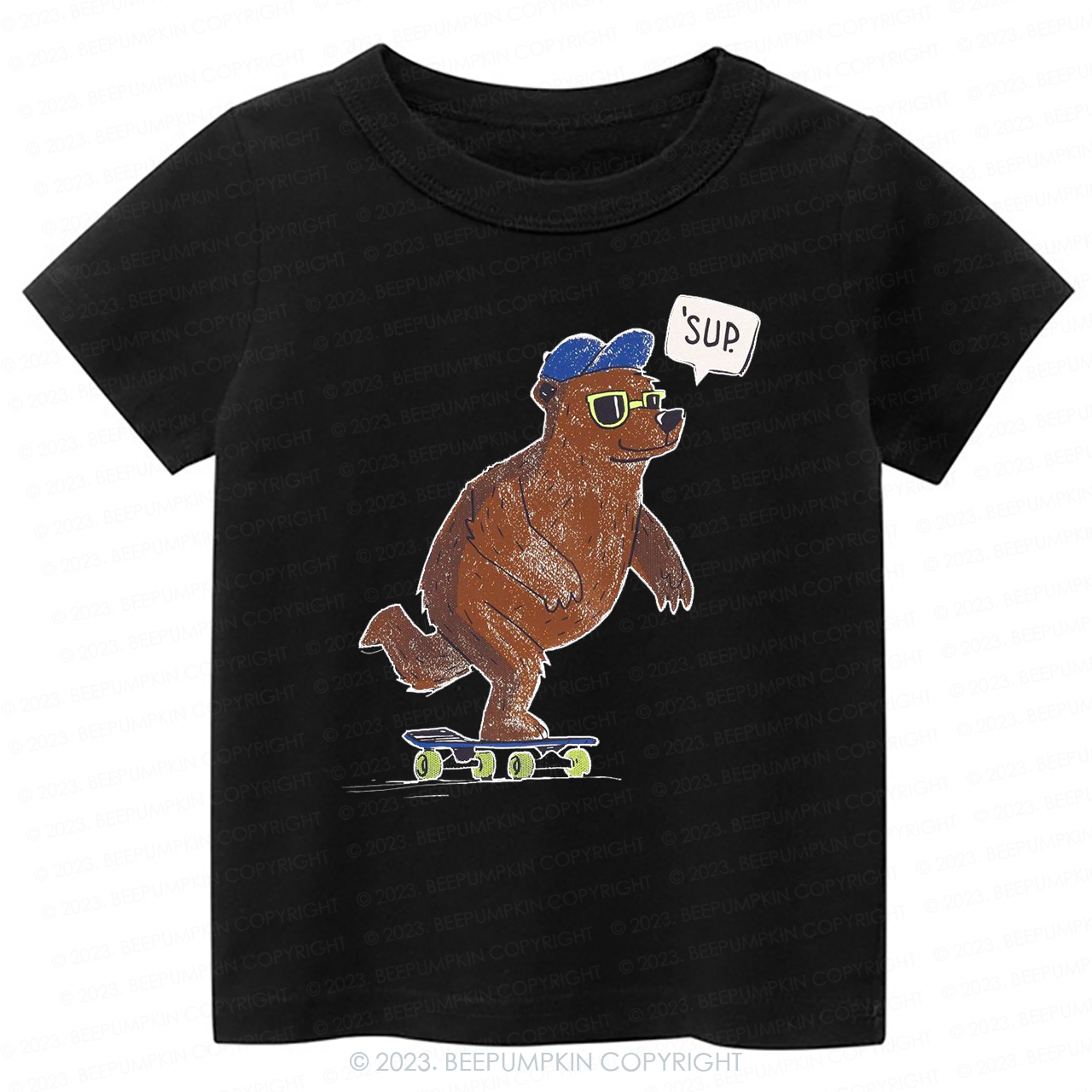 Skateboard Shoe Bear -Toddler Tees