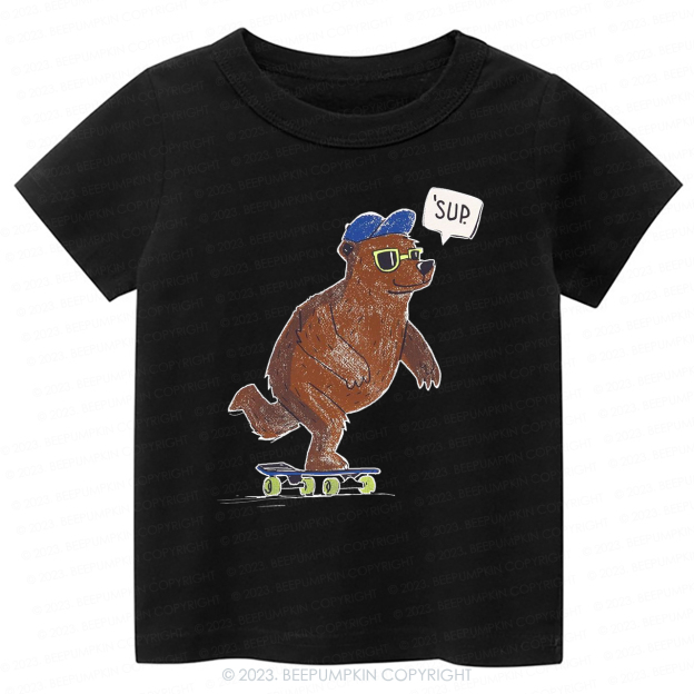 Skateboard Shoe Bear -Toddler Tees