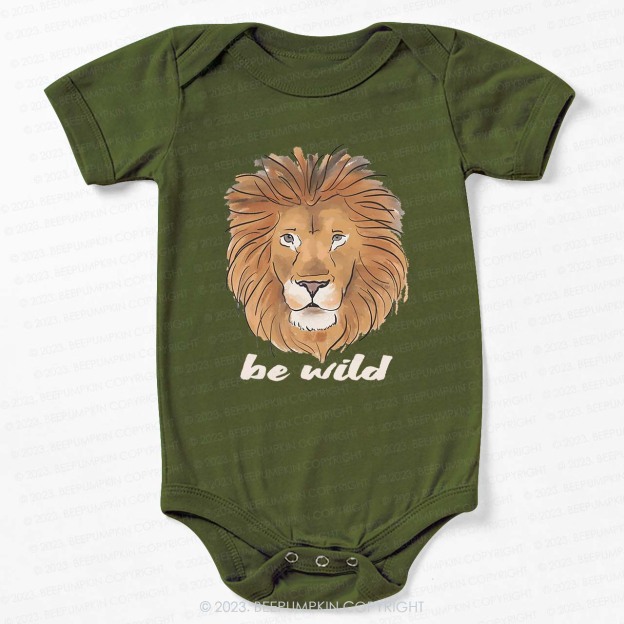 Be Wild Lion African Animal Bodysuit For Baby