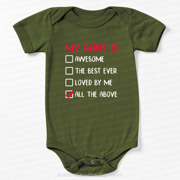 My Aunt is Awesome Bodysuit For Baby