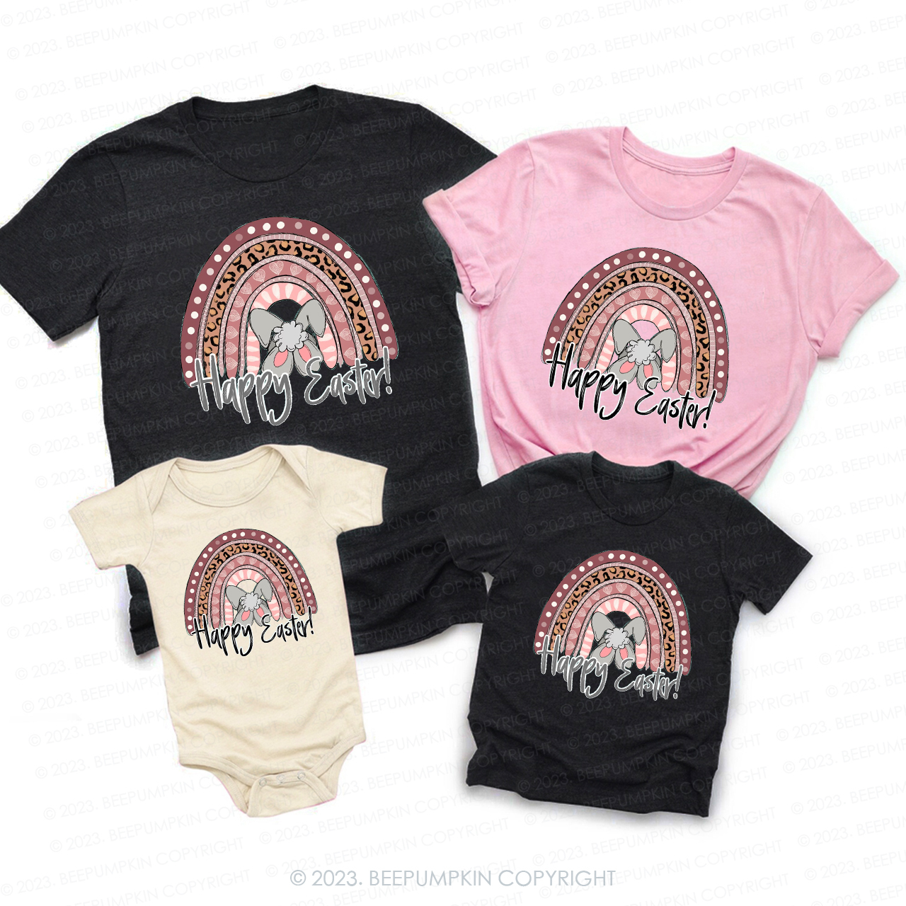 Happy Easter Rainbow Matching Shirts