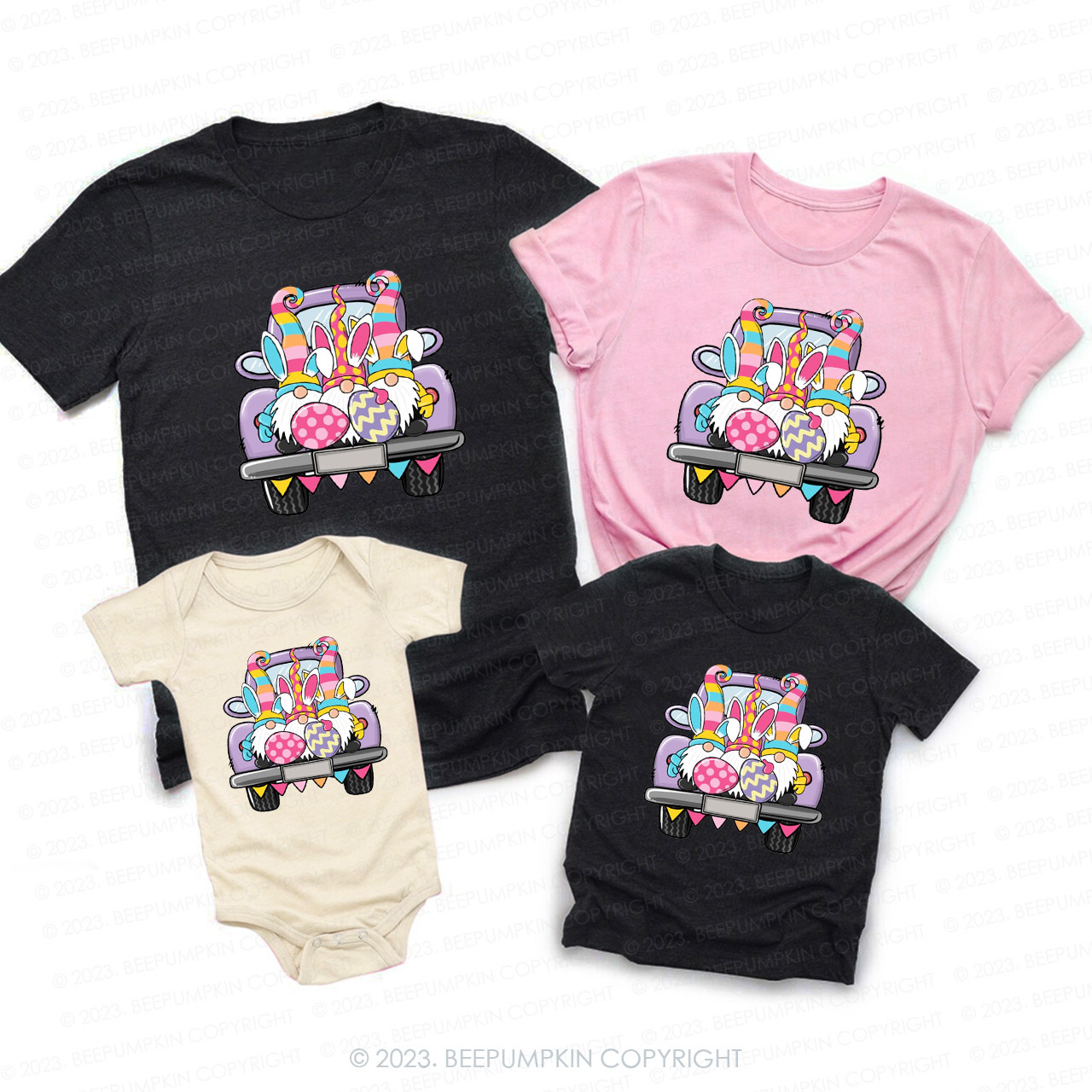 Easter Truck Elf Matching Shirts