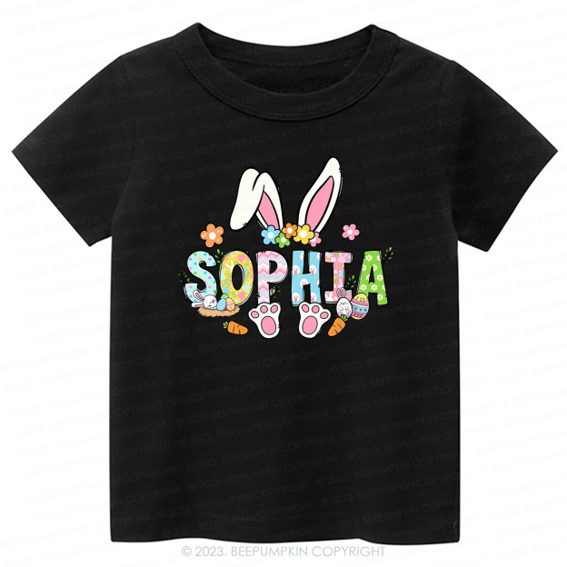 Flowers Personalized Name Easter -Toddler Tees