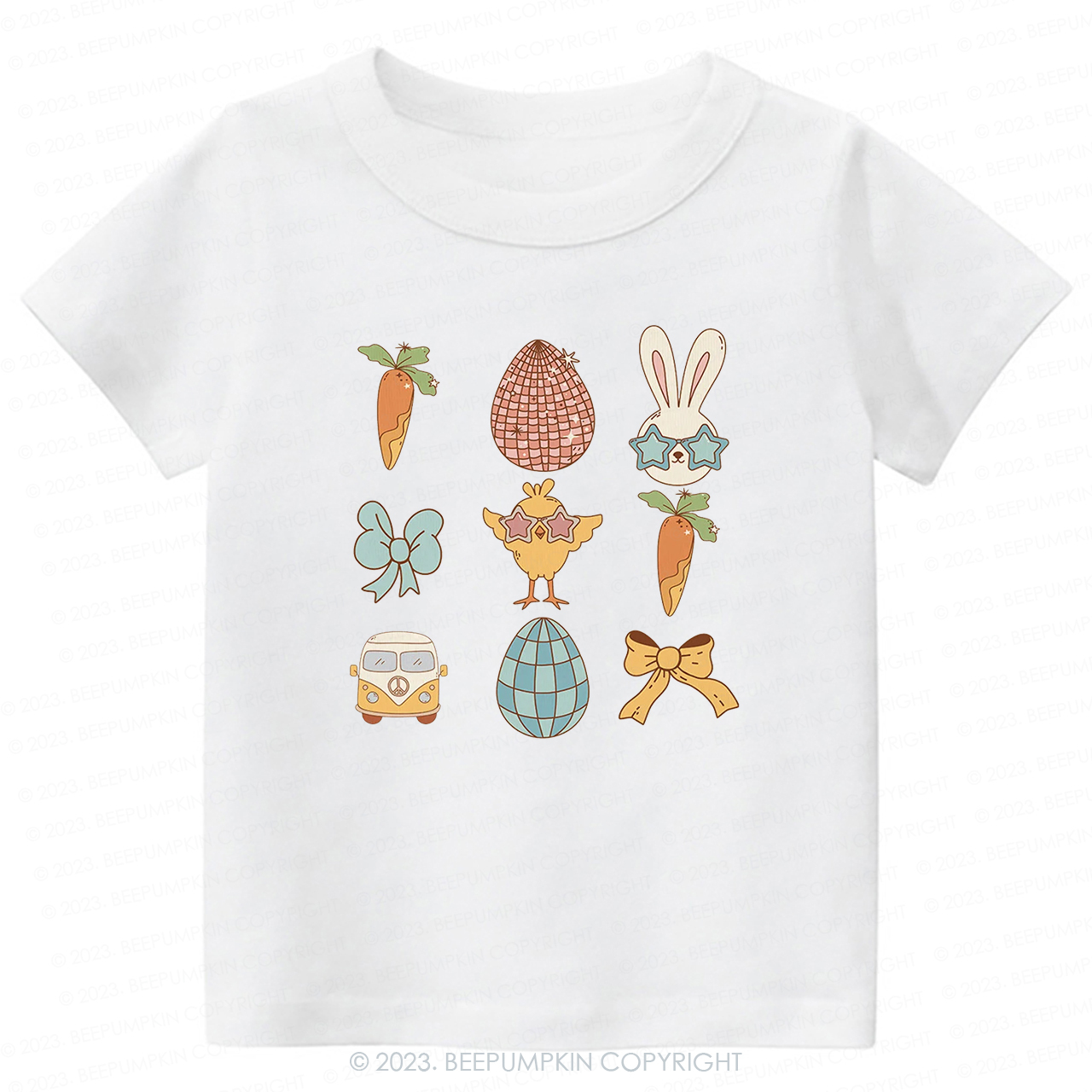 Kids Easter Carrot Car Bow  -Toddler Tees