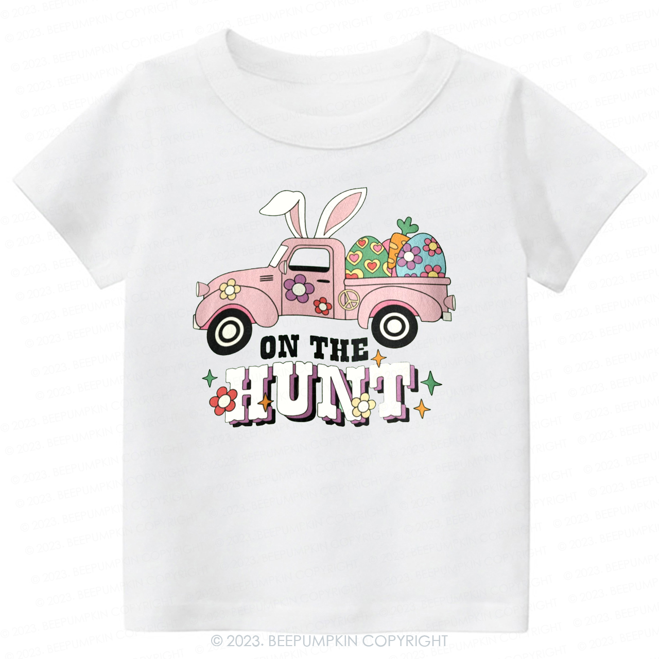 On The Hunt Easter Bunny And Car-Toddler Tees