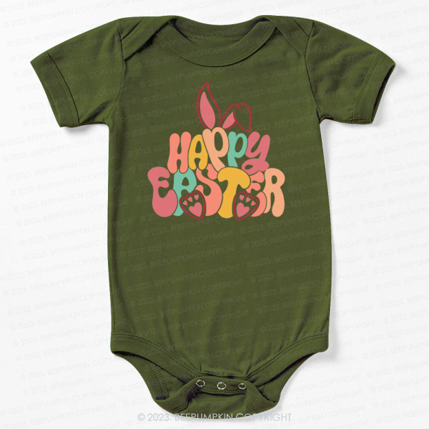Retro Happy Easter Bodysuit For Baby