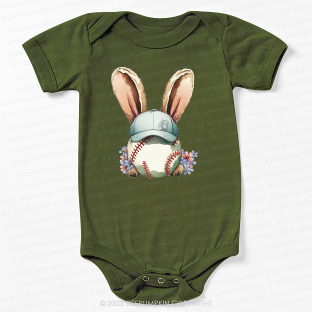 Easter Baseball Bunny Bodysuit For Baby