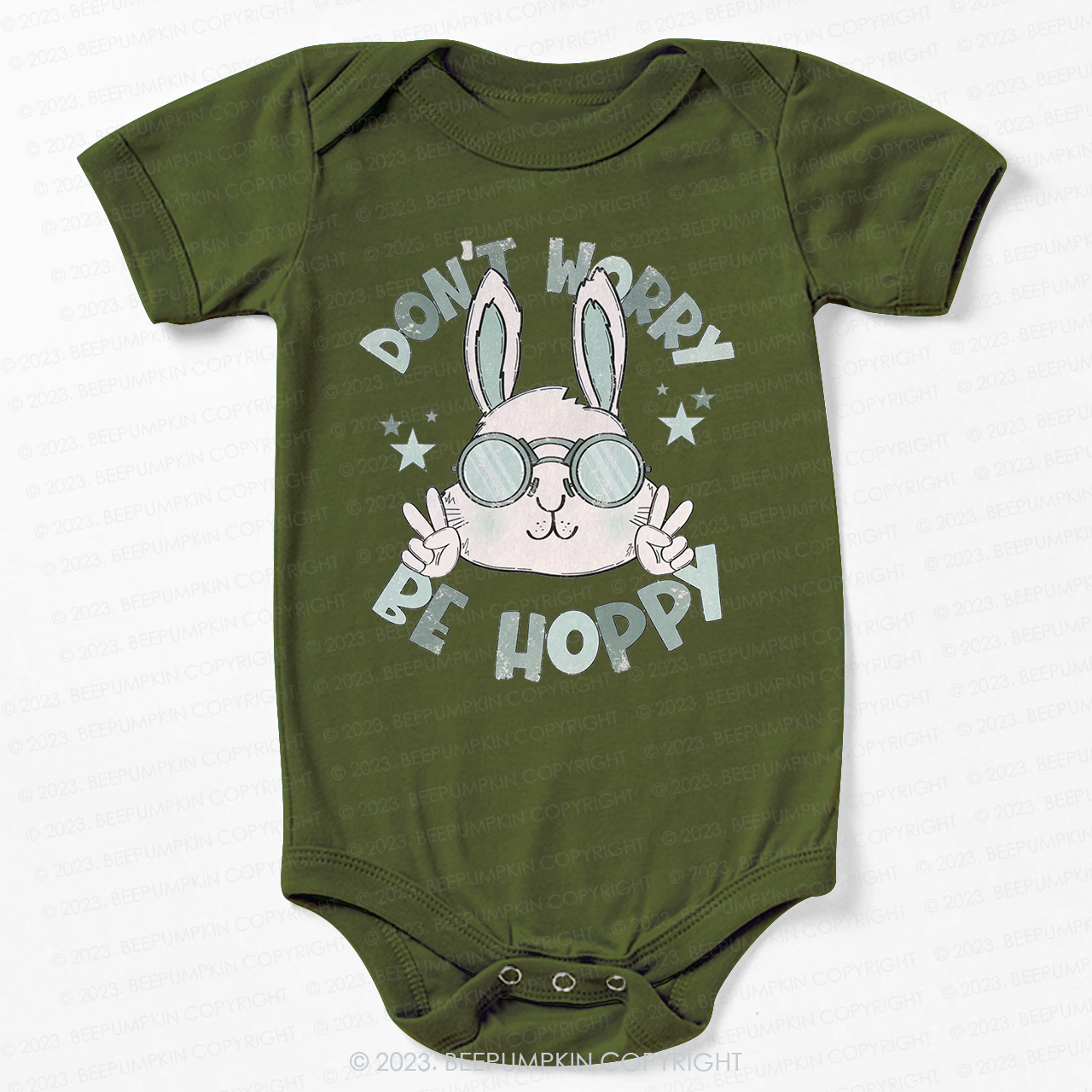 Don't Worry Be Hoppy Bodysuit For Baby