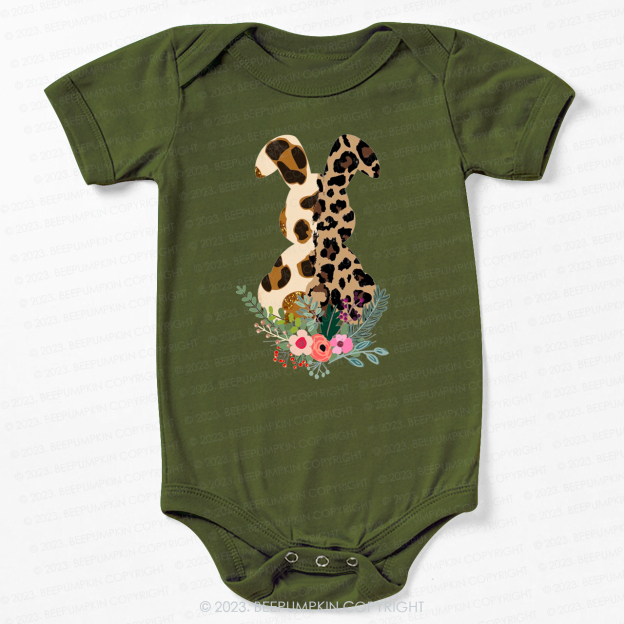 Leopard Bunny Easter Bodysuit For Baby