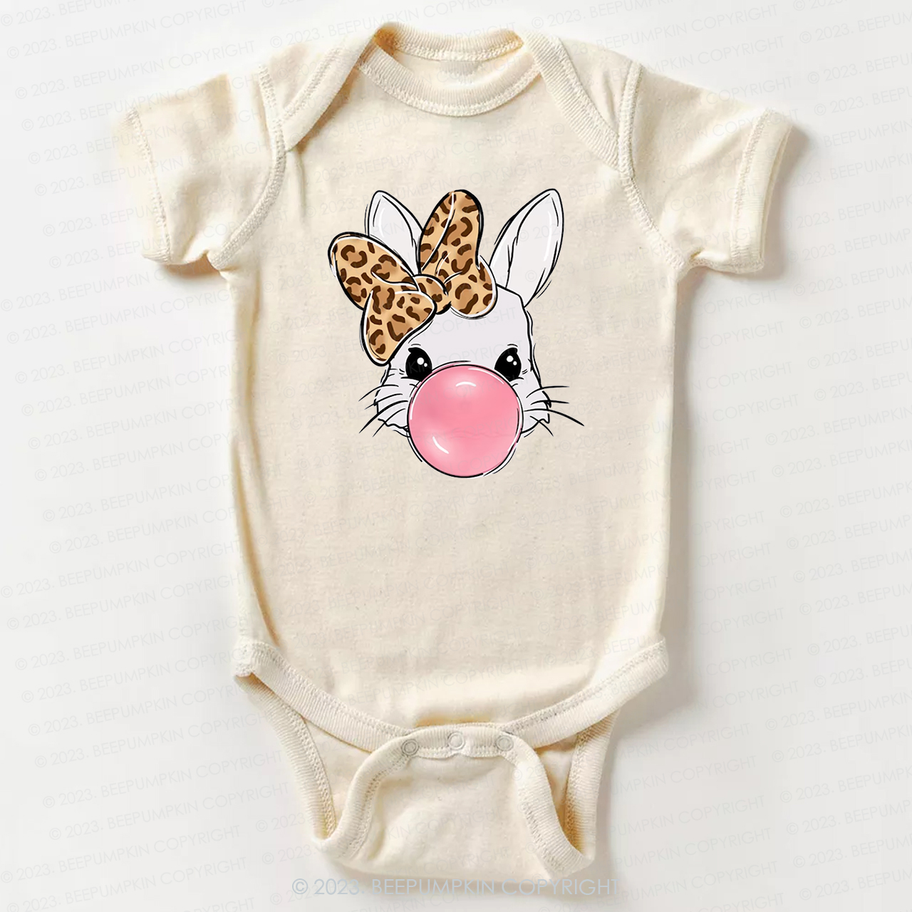 Bubble Gum Bunny Bodysuit For Baby