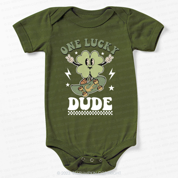 One Lucky Dude St.Patricks Day Bodysuit For Baby