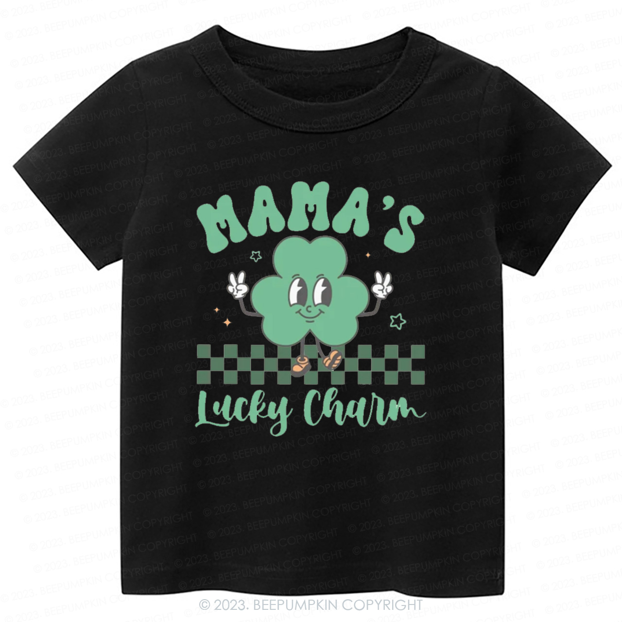 Mama's Lucky Charm St.Patricks Day-Toddler&Kids Tees